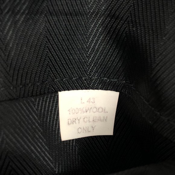 Joseph Abboud Men's Size 43L Black 100% Wool Two-Button Notch Tuxedo Jacket Coat - Picture 9 of 11